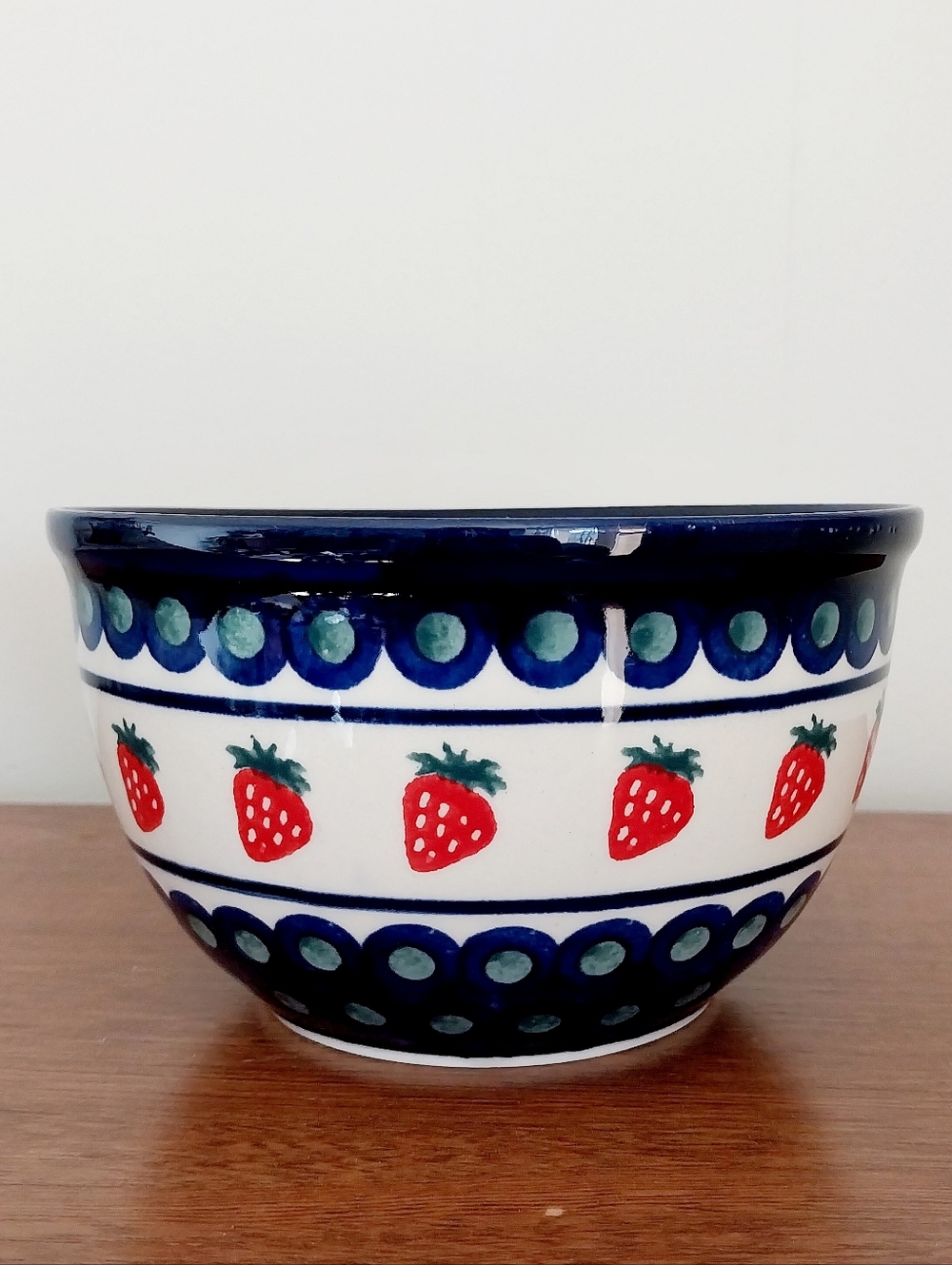 Polish Pottery Strawberry Bowl - Picture 3 of 5
